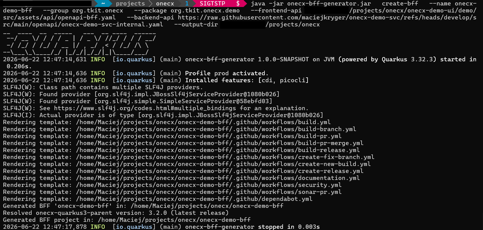 generating bff without autobuild