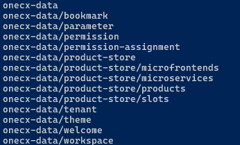 OneCX Data Structure