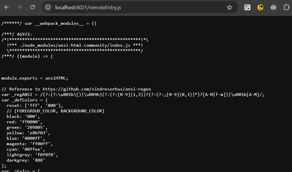 screenshot successful start local mfe