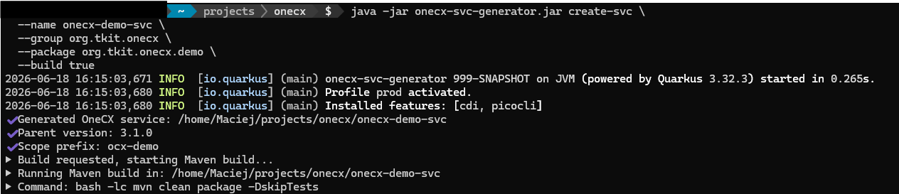 start generating with autobuild