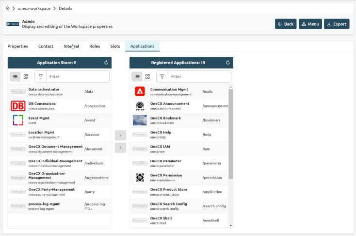 application registration
