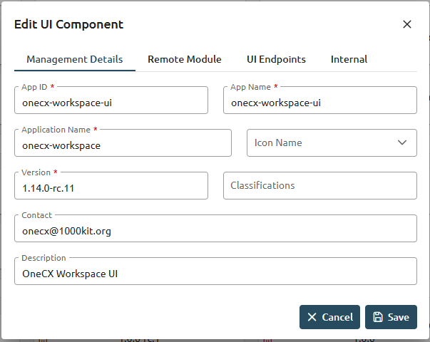 application store remote module name