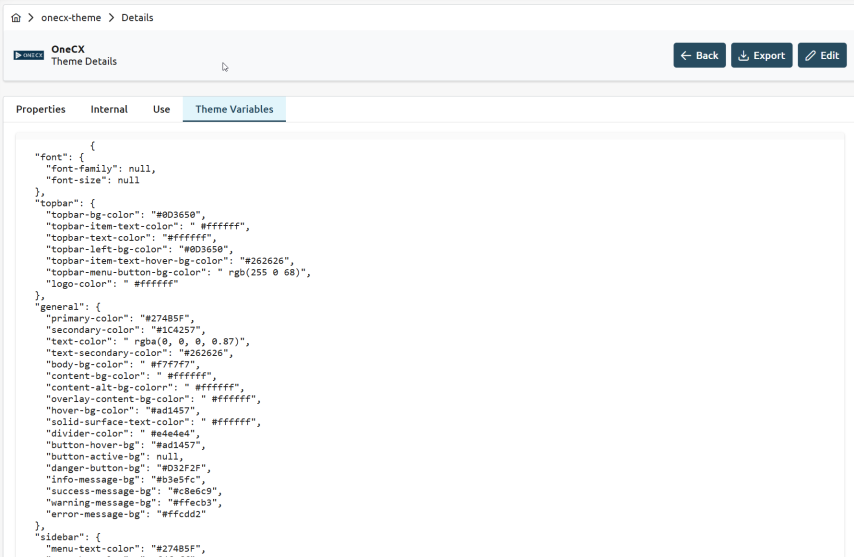 theme variables